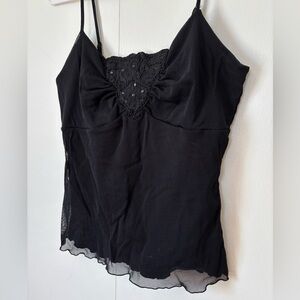 ✨ Studio Mode Y2K Black Lace Camisole - Size S